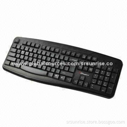 Wired Standard Keyboard with USB, PS/2 port, Waterproof, Ergonomic Design